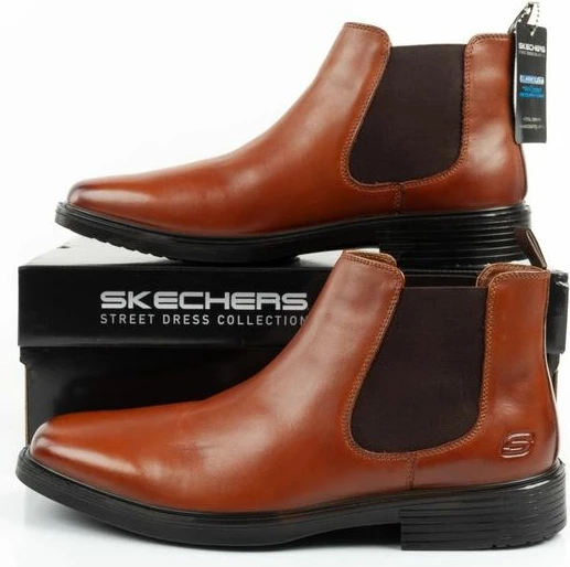 Çizme chelsea për meshkuj Skechers, kafe [Madhësia: 44]
