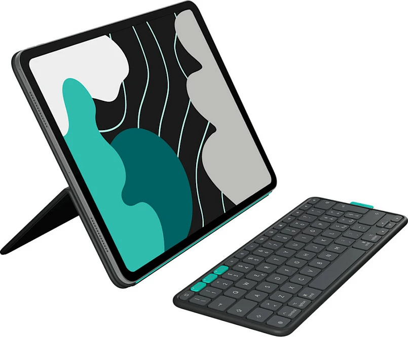 Mbështjellës folio me tastierë Logitech Flip Folio, për iPad Pro 13-inch (M4) / iPad Air 13-inch (M2/M3), Bluetooth, AZERTY FR, Graphite