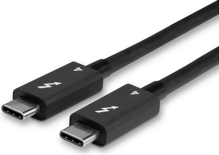Kabllo Thunderbolt 4 LINDY, 1m, 40Gbps, USB-C në USB-C, 100W PD, e zezë