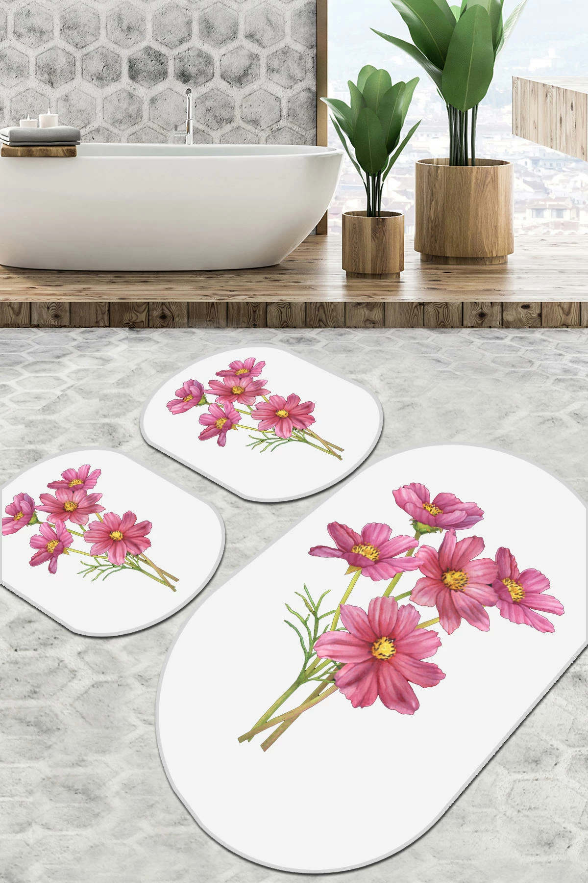 Set tapetash për banjo (3 copë), Mijölnir, Sitivo Djt, e bardhë