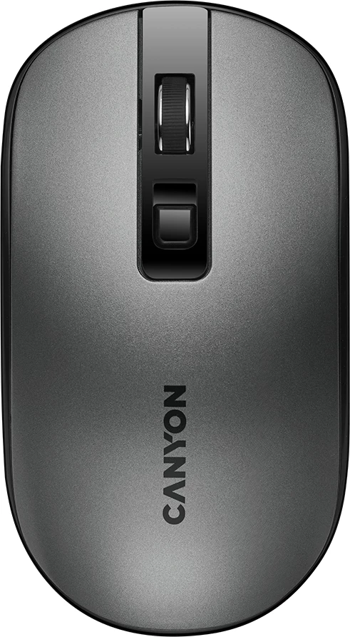Maus wireless i rikarikueshëm CANYON MW-18, 2.4GHz, Silent Click, DPI 800/1200/1600, 300mAh, gri e errët