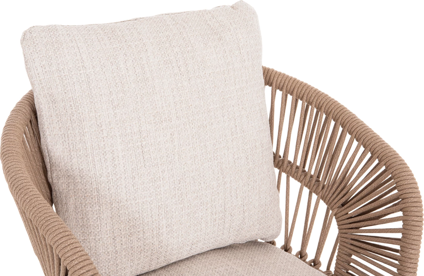 Karrige ngrënieje SPACER, alumin i bardhë fildish, jastëkë bezhë, 64.5x63.5x80cm