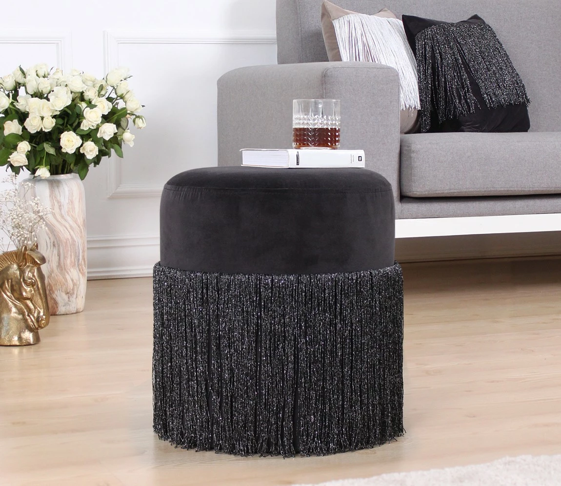 Puf Atelier del Sofa, ngjyrë e zezë, Merkur