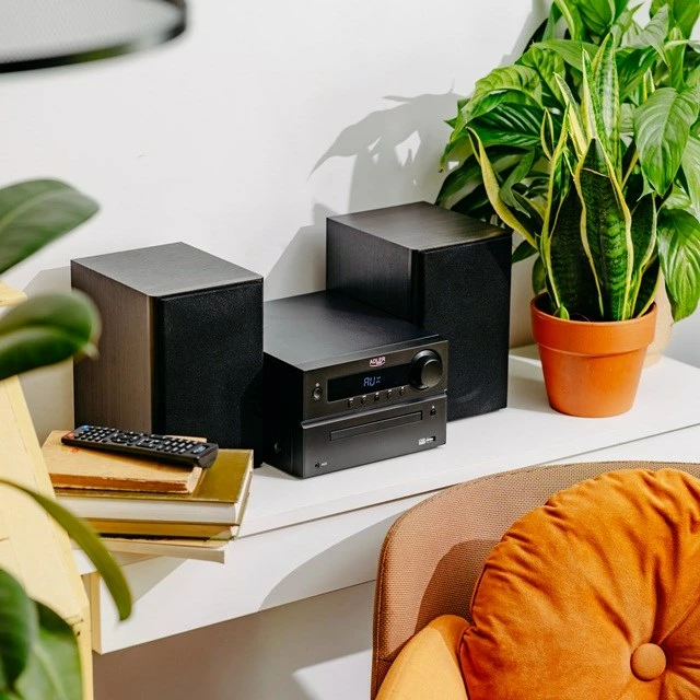 Mini tower HI-FI Adler AD 1917 me Bluetooth, CD, USB, FM Radio, e zezë