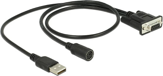 Kabllo lidhëse Navilock MD6 serial në DB9 (RS-232), me furnizim USB, e zezë