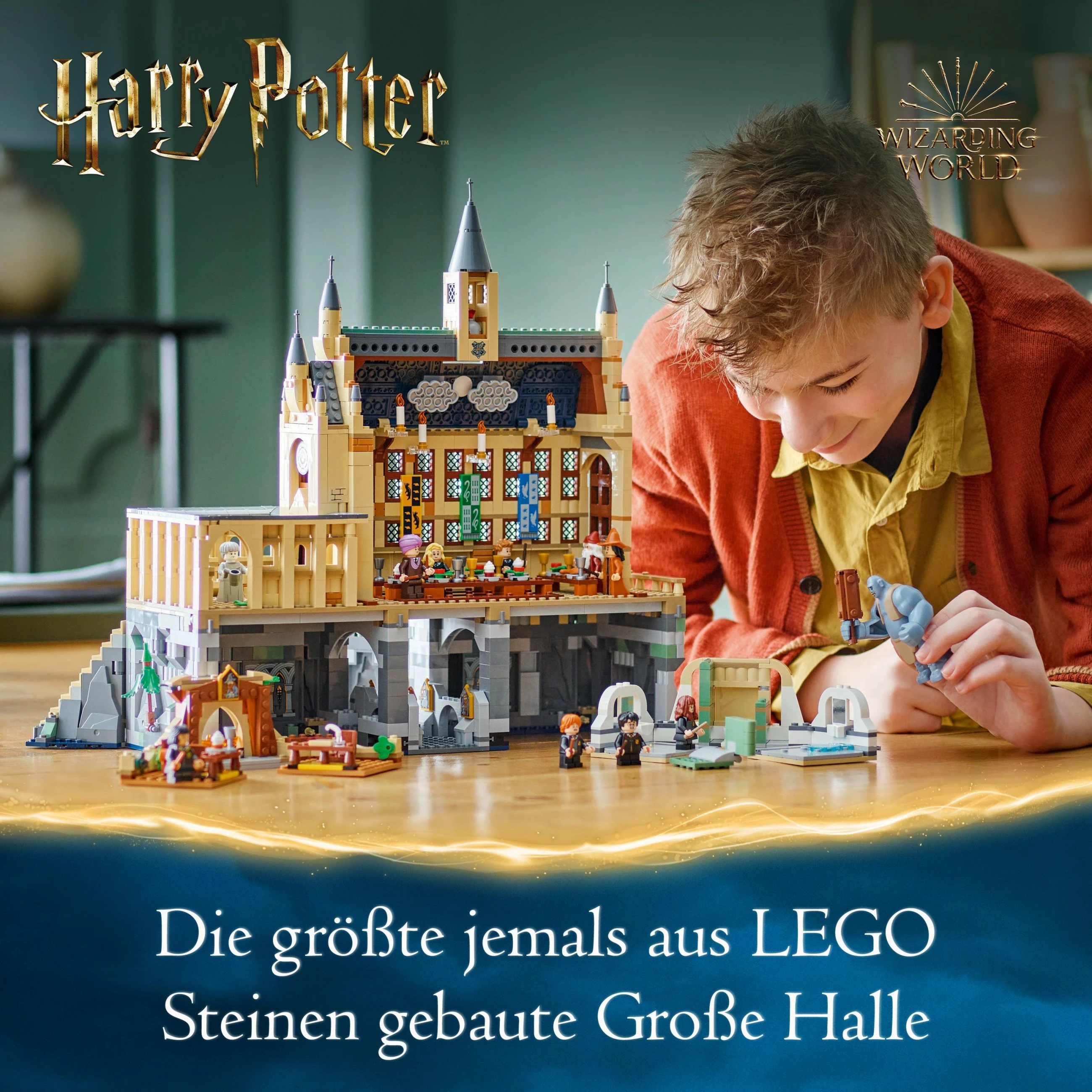 Set ndërtimi LEGO Hogwarts™ Castle: The Great Hall, 1732 pjesë, plastikë, 2.92 kg