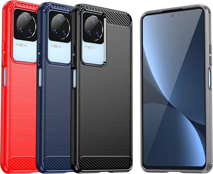 Mbështjellës Hurtel Carbon Case për Xiaomi Poco F4 5G, i zi