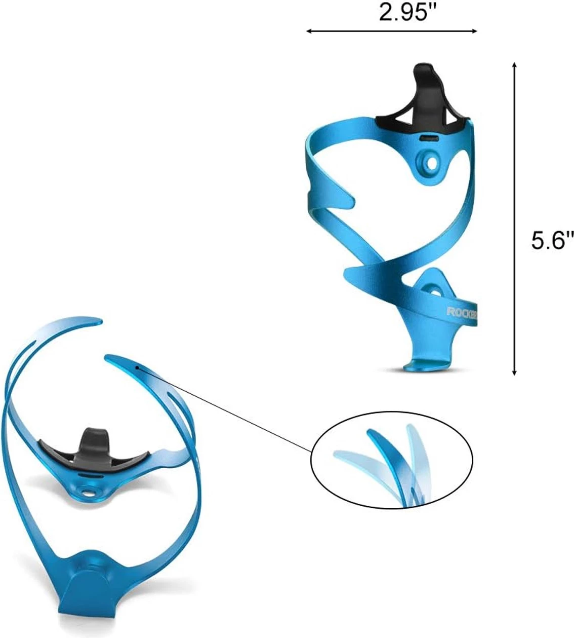 Mbajtëse shishe biçiklete Rockbros 2017-11ABL, alumini, kaltër