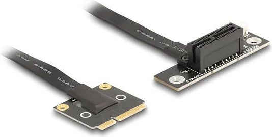 Adapter kabllo DeLOCK 81504, Mini PCI Express në PCIe, 0.2 m, i zi