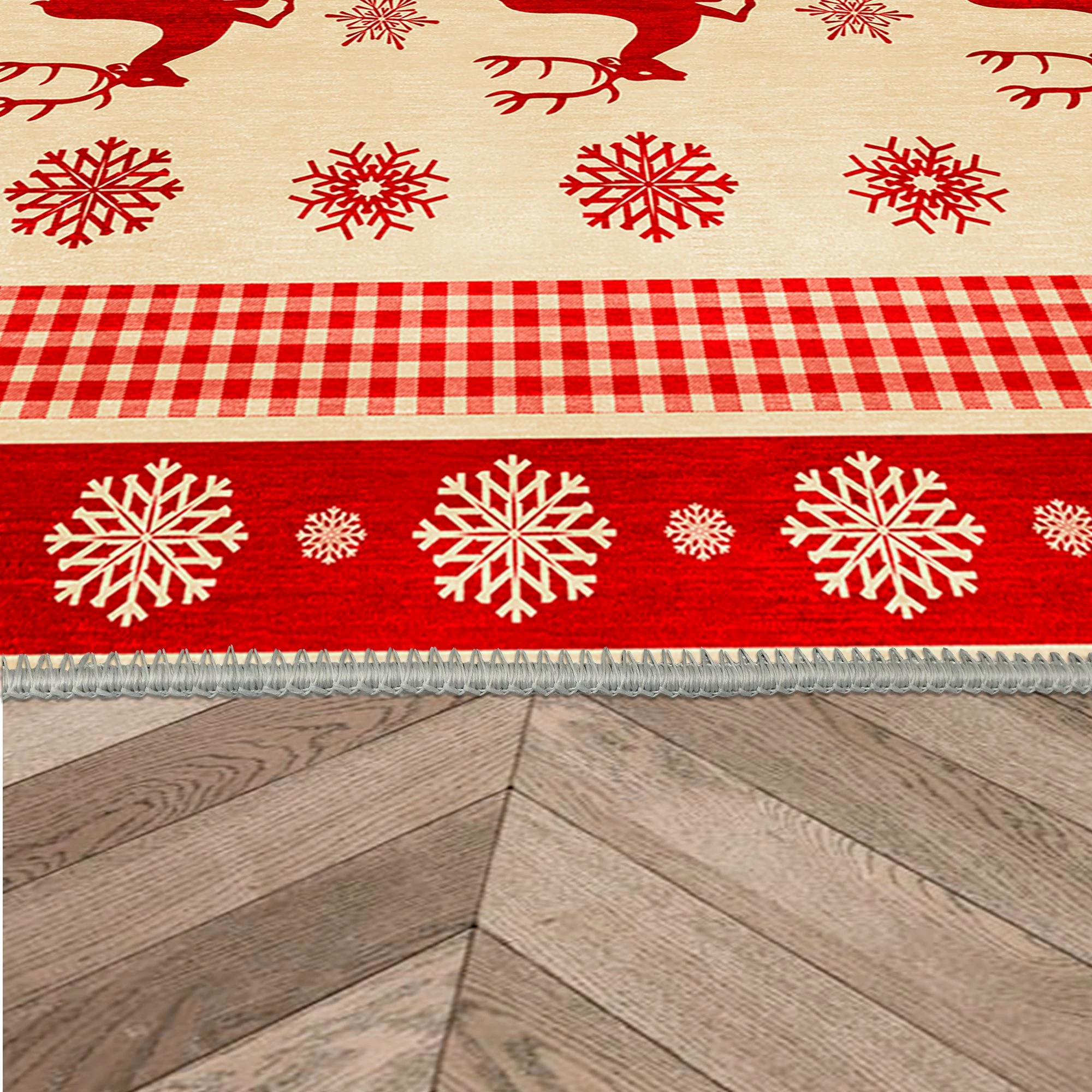 Qilim (80 x 300), Conceptum Hypnose, Woobtny0331, ngjyrë e kuqe/krem