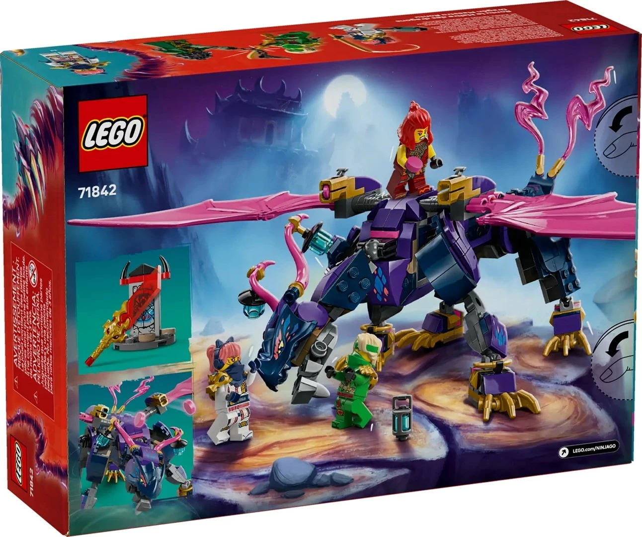 Set LEGO NINJAGO Rontu the Master Dragon 71842, 381 pjesë, 4 minifigura