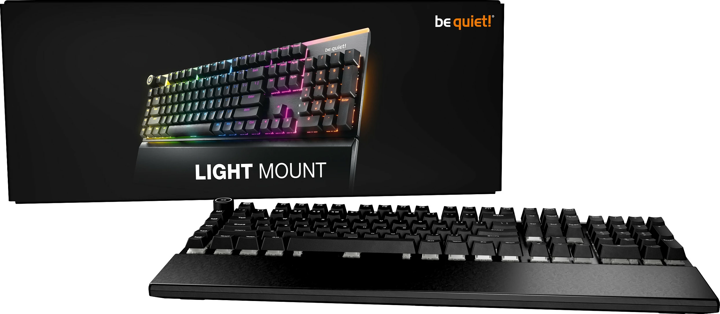 Tastierë mekanike be quiet! Light Mount Silent Tactile, Full-size 100%, AZERTY FR ISO, RGB, USB, e zezë