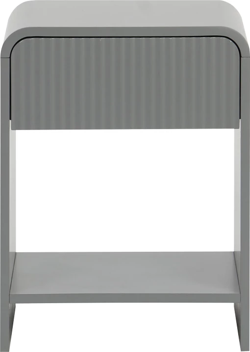 Komodinë nate Zeplen, MDF, ngjyrë gri, 40x40x53cm