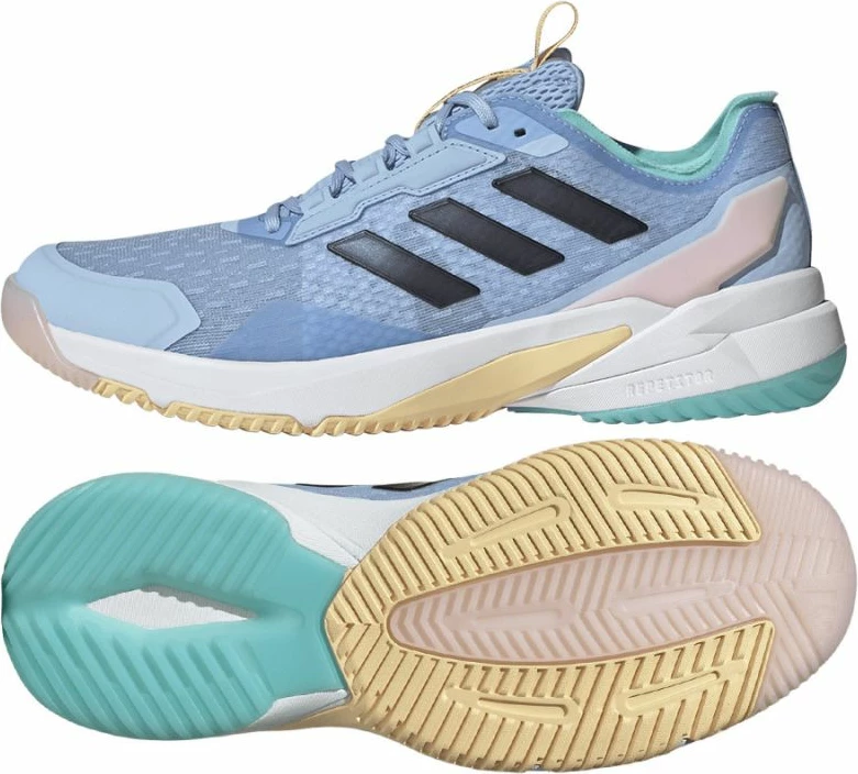 Atlete volejbolli adidas për femra, blu
