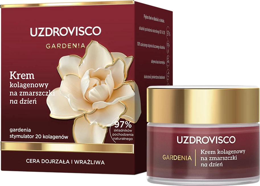 Krem fytyre anti-rrudhë për femra UZDROVISCO Gardenia Collagen, 50ml