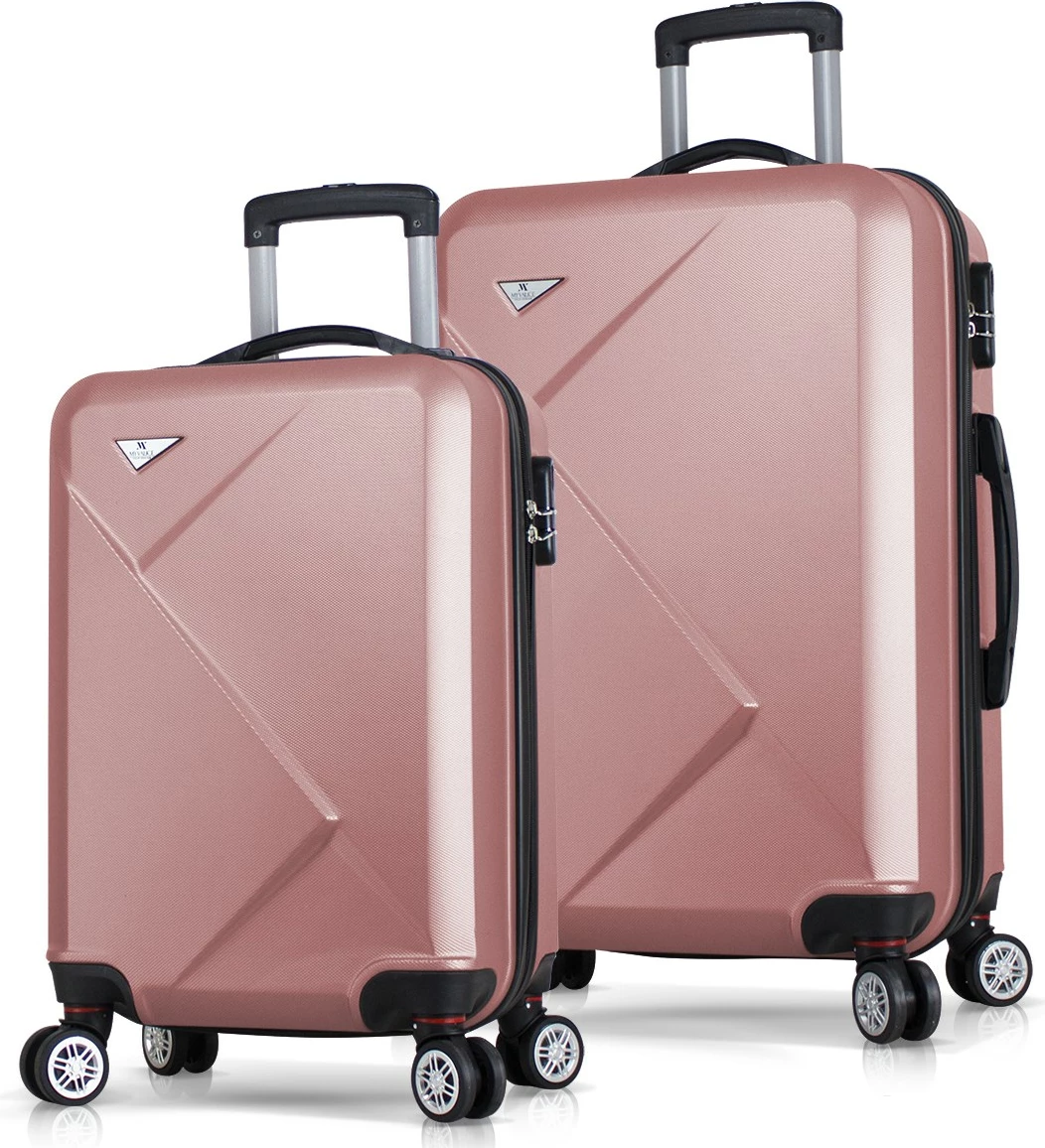 Set valixhesh (2 copë), ngjyrë rozë gold, Zoozie Bags, 6851
