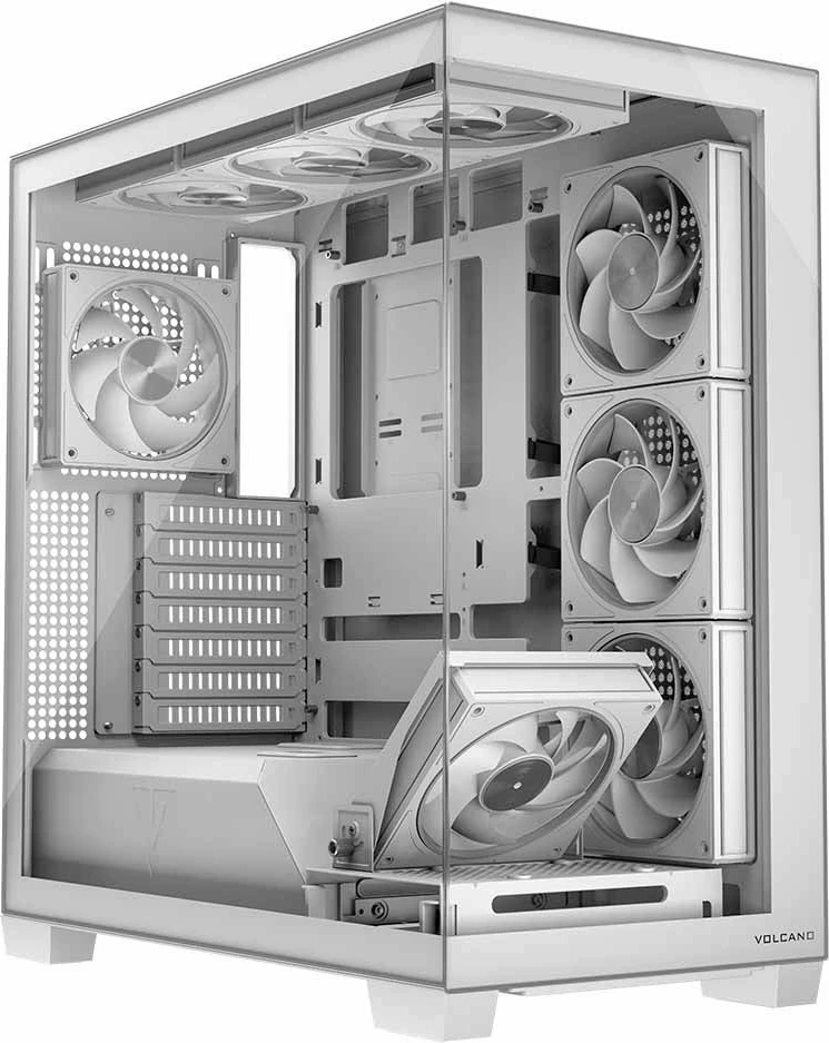 Kasë Modecom Volcano Stellar 8F ARGB (AT-STELLAR-8F-ARGB-20) ATX Midi Tower, USB-C, e bardhë