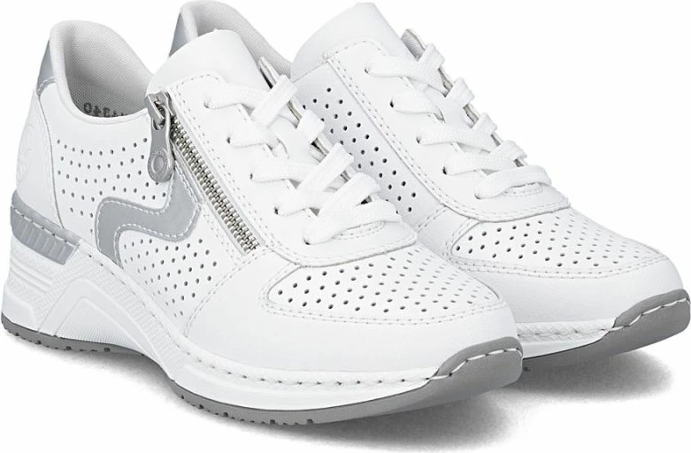 Atlete platforme për femra Rieker N4340-80, të bardha
