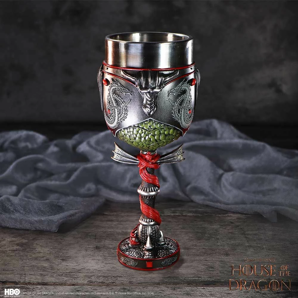 Kupë NEMESIS NOW House of the Dragon Daemon Targaryen 19.5 cm, rrëshirë me insert inox, me kuti dhuratë, e zezë/kuqe