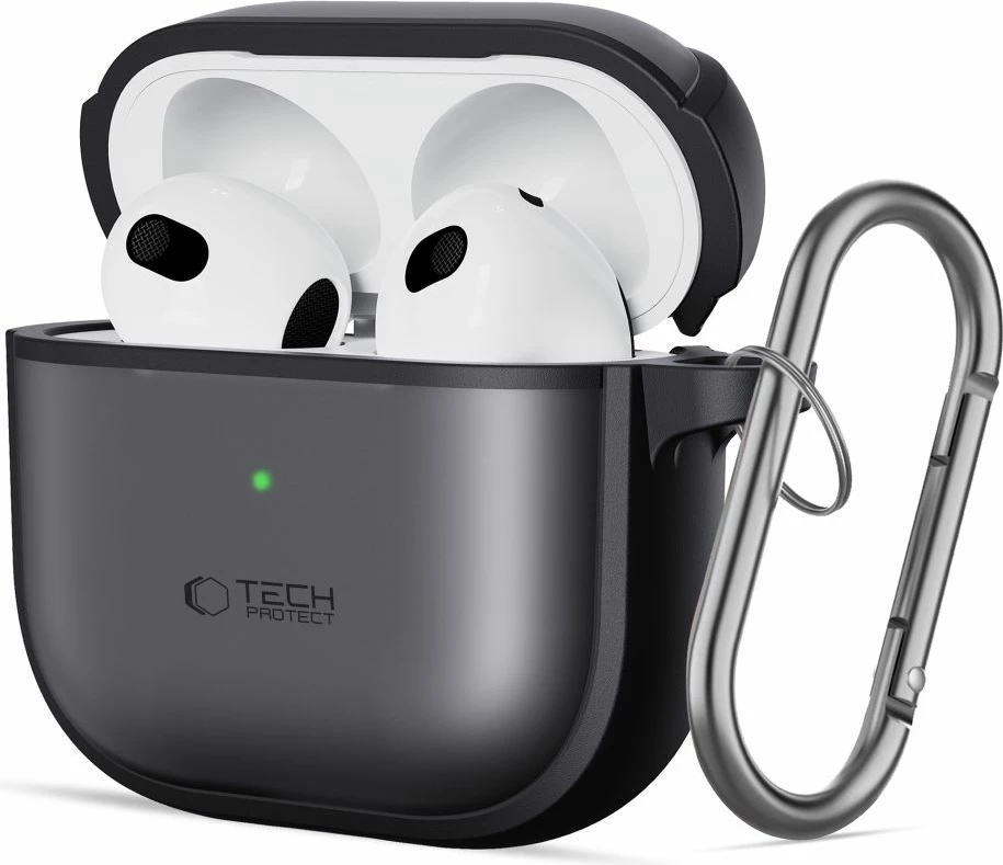 Mbështjellës Tech-Protect Slim Hook për AirPods 4, i zi