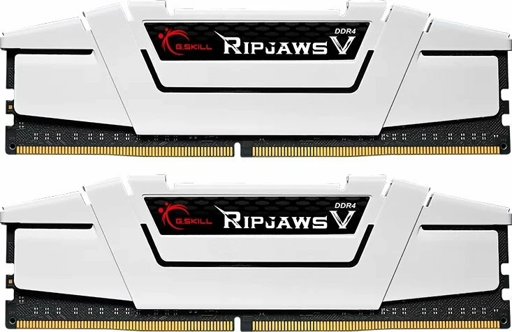 RAM Memorje G.Skill Ripjaws V F4-3600C18D-32GVW 32GB (2x16GB) DDR4 3600MHz CL18 UDIMM, e bardhë, set 2 copë