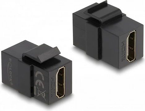 Modul Keystone DeLOCK HDMI femër në HDMI femër, 4K, i zi
