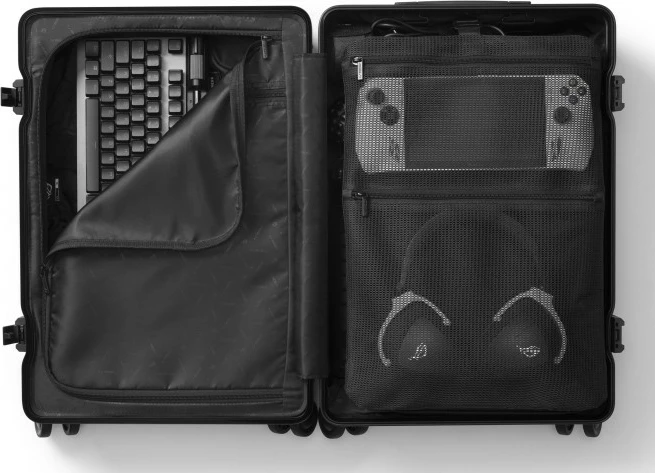Valixhe e fortë ASUS ROG SLASH, hard shell, 8 rrota, TSA lock, e zezë