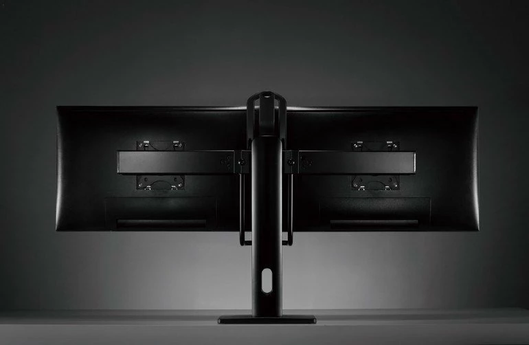 Mbajtës desktopi për 2 monitorë Gembird MS-D2-01 17"-27" VESA 75x75/100x100 max 6 kg, i zi