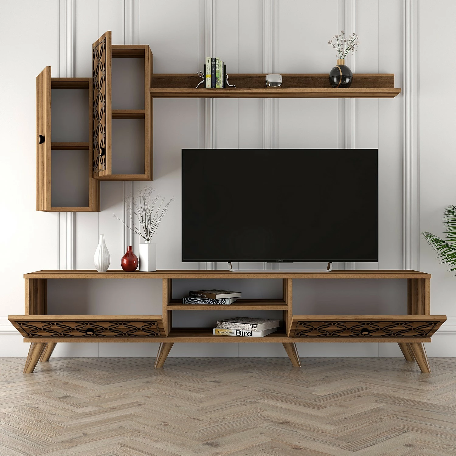 Komodë TV Hanah Home, Class S, ngjyrë arre