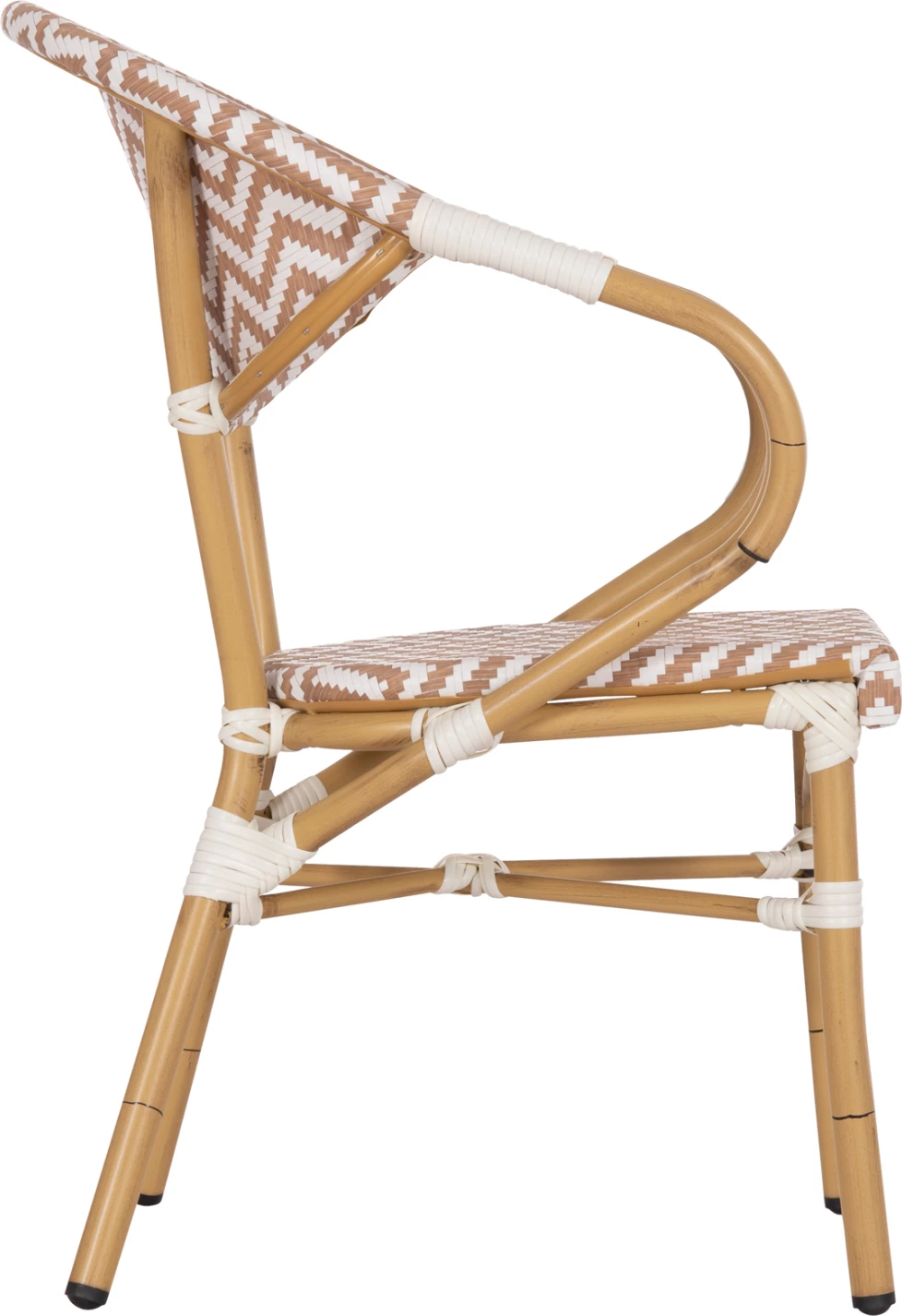 Karrige alumini FH5861.03 pamje bambu kafe-bardhë 56.5x56.5x82 cm