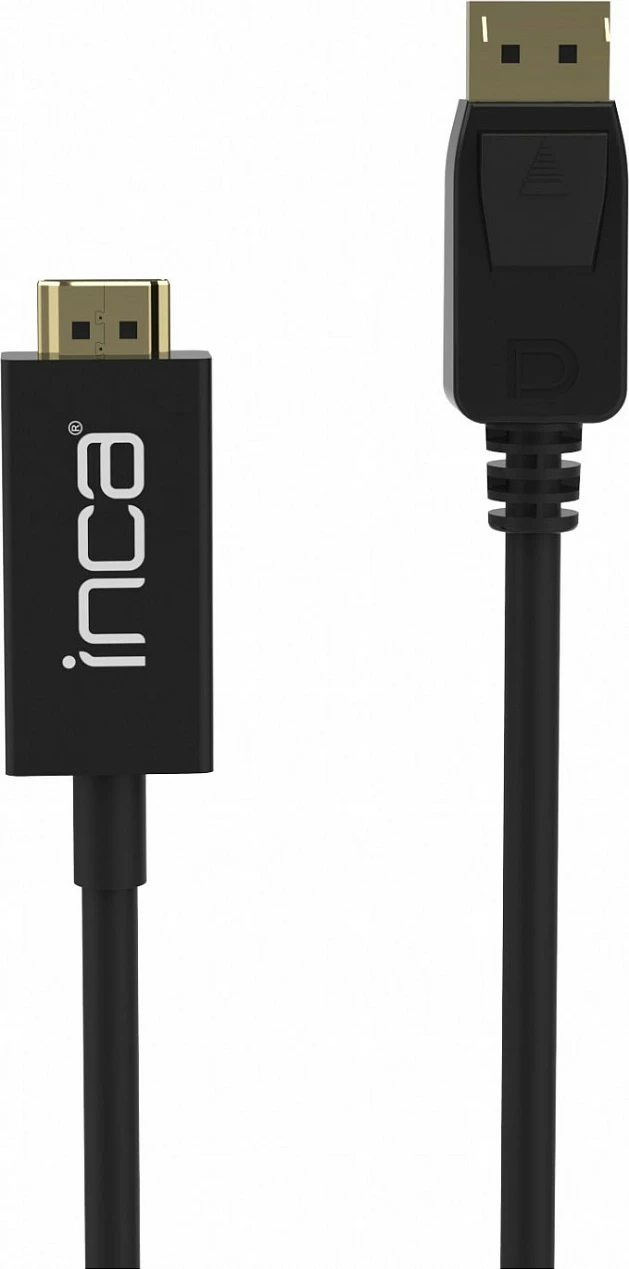 Kabllo INCA DisplayPort në HDMI, 1.8 m, 10.2 Gbit/s, e zezë