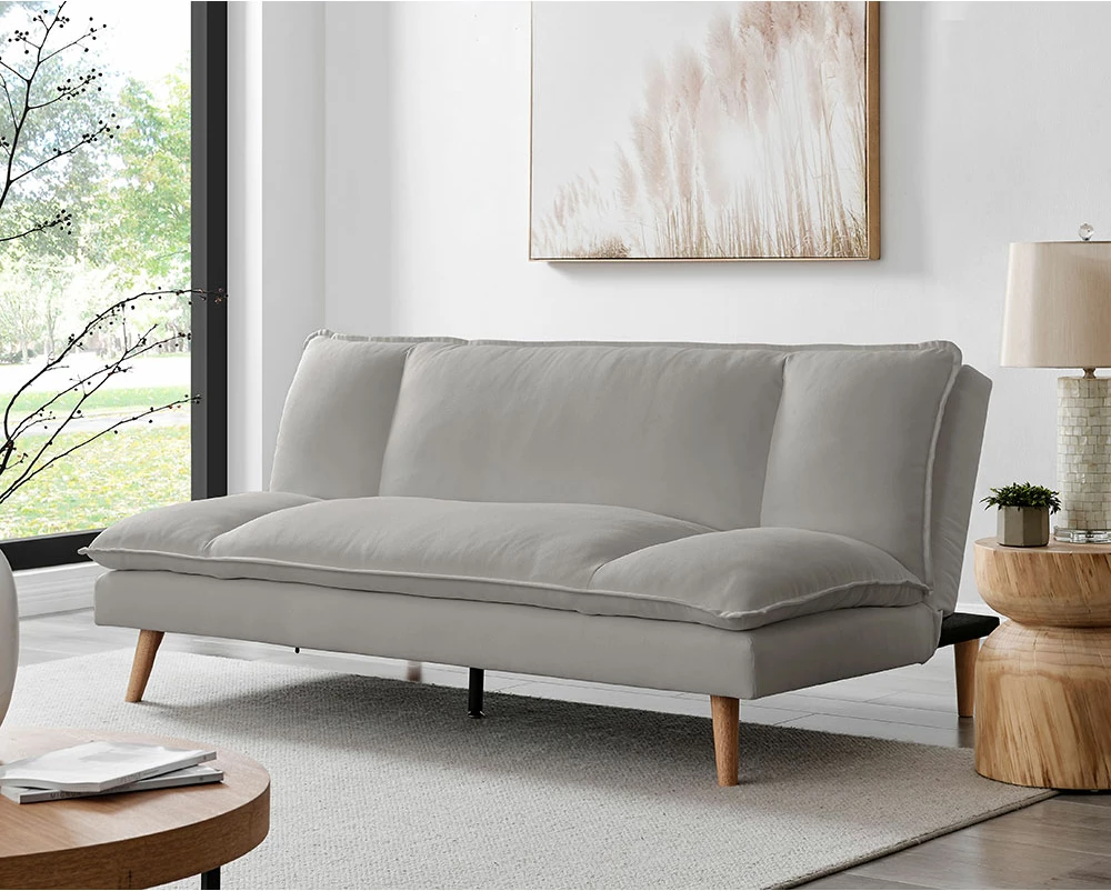 Divan i butë, 3 vende, ngjyrë gri, 191x103x84cm