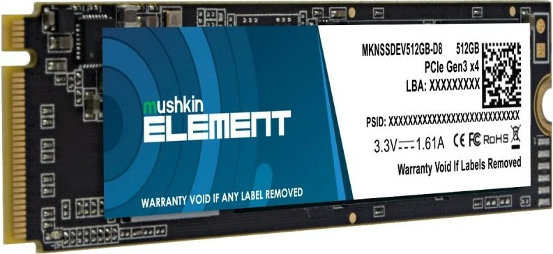 SSD Mushkin Element 512GB NVMe PCIe3.0