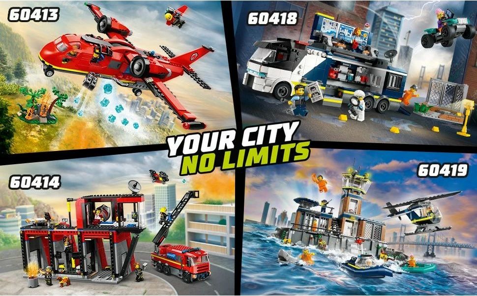 Set ndërtimi LEGO Fire Rescue Plane 60413, 478 pjesë, shumëngjyrësh