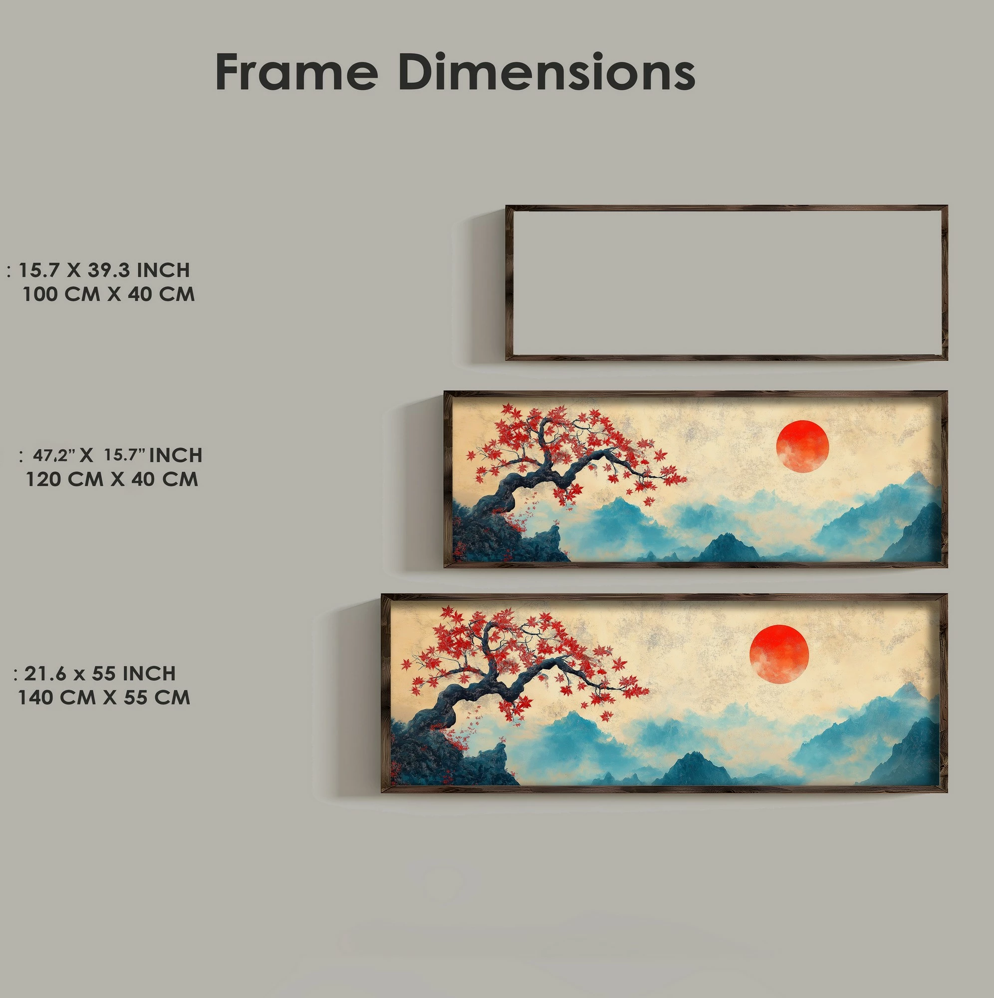 Pikturë dekorative me kornizë, MDF, Wallity, EMR008, shumëngjyrëshe, 40x120x3.5cm