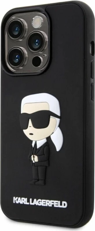 Kapak telefoni Karl Lagerfeld KLHCP14L3DRKINK iPhone 14 Pro 6.1, i zi
