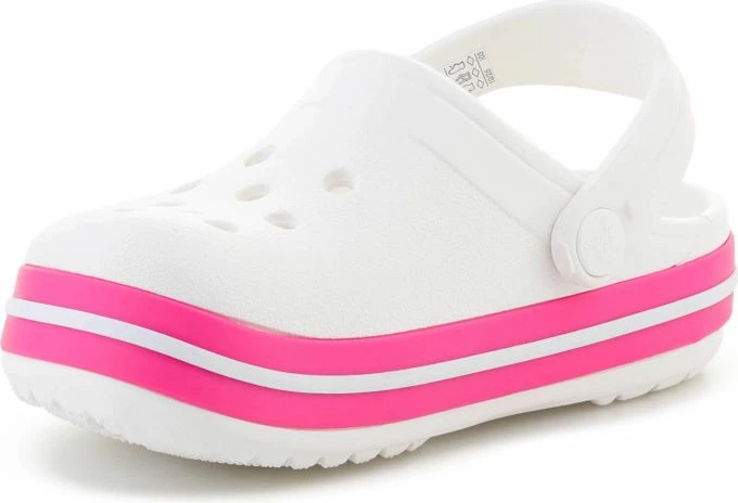 Atlete fëmijësh Crocs Crocband Kids Clog, të bardha/rozë