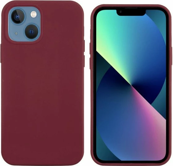 Mbështjellës Liquid Silicone ONASI 13380 për iPhone 13 6.1\", Burgundy Red
