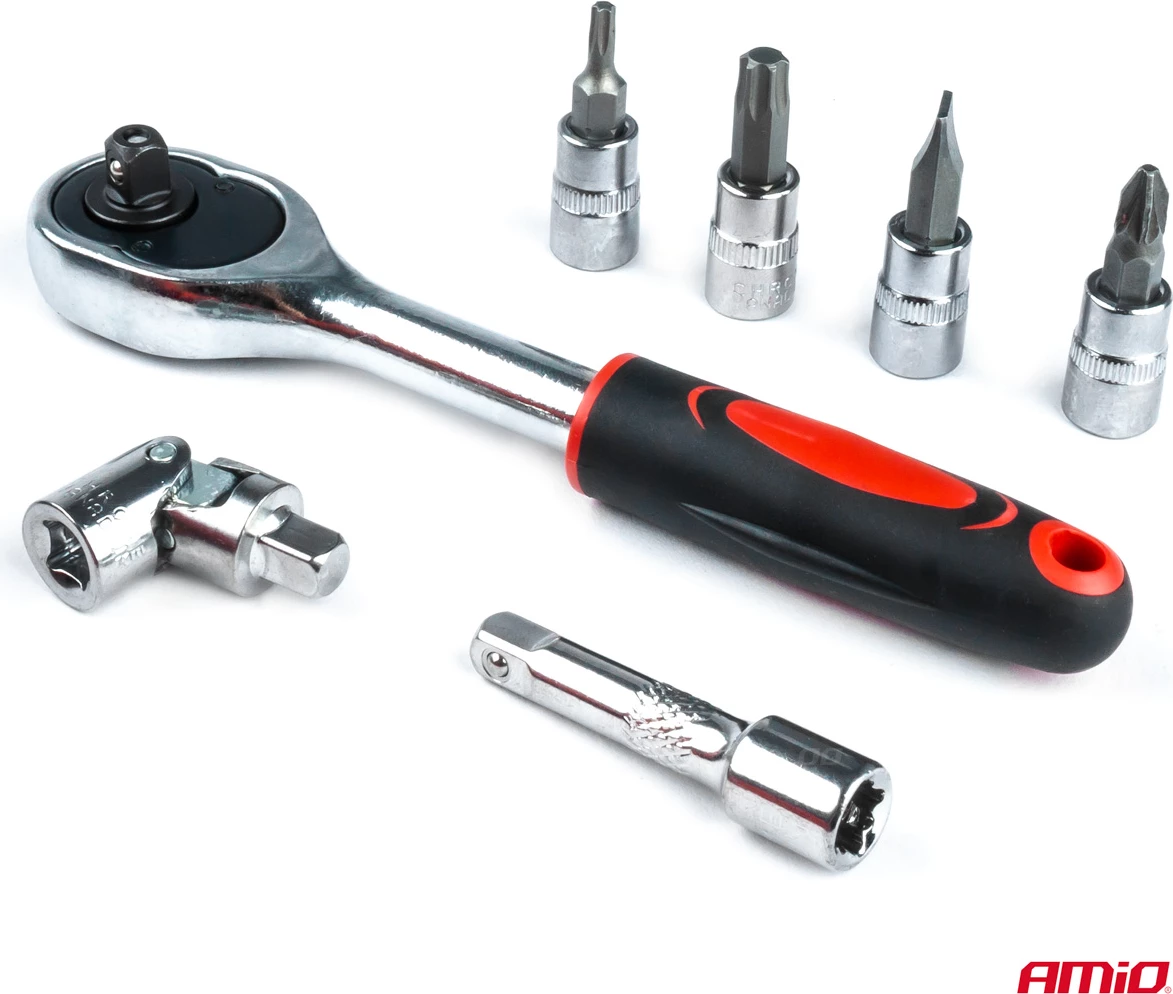 Set çelësash me koka 1/4” për riparime, në kuti me 46 pjesë