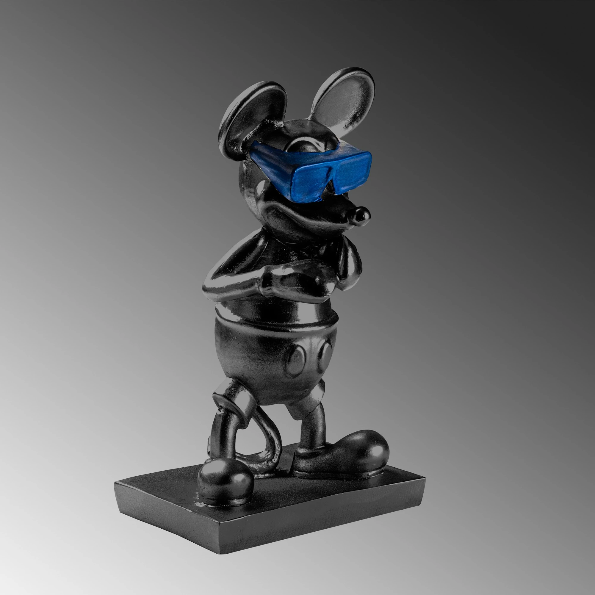 Objekt dekorativ Aberto Design, Souris-4, ngjyrë e zezë dhe blu
