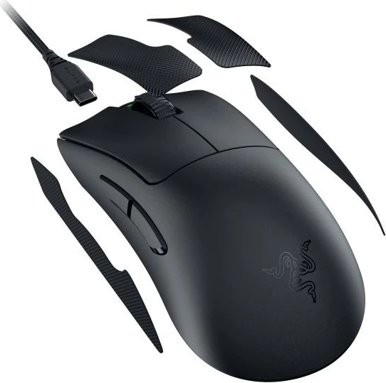 Maus Razer DeathAdder V3 Pro RZ01-04630100-R3G1 wireless USB Type-C me butona të programueshëm, e zezë