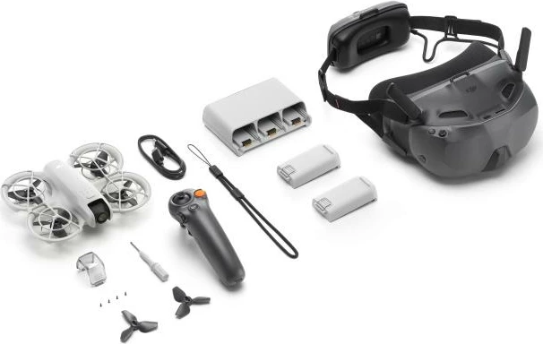 Drone FPV, DJI Neo Motion Fly More Combo CP FP 00000186 05, me syze FPV dhe kontrollues Motion, 2 bateri, Fly More Combo set, Black