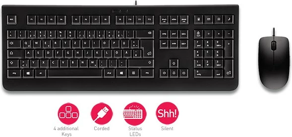 Tastierë mekanike Cherry DC 2000, USB, QWERTY, Maus i përfshirë, e zezë