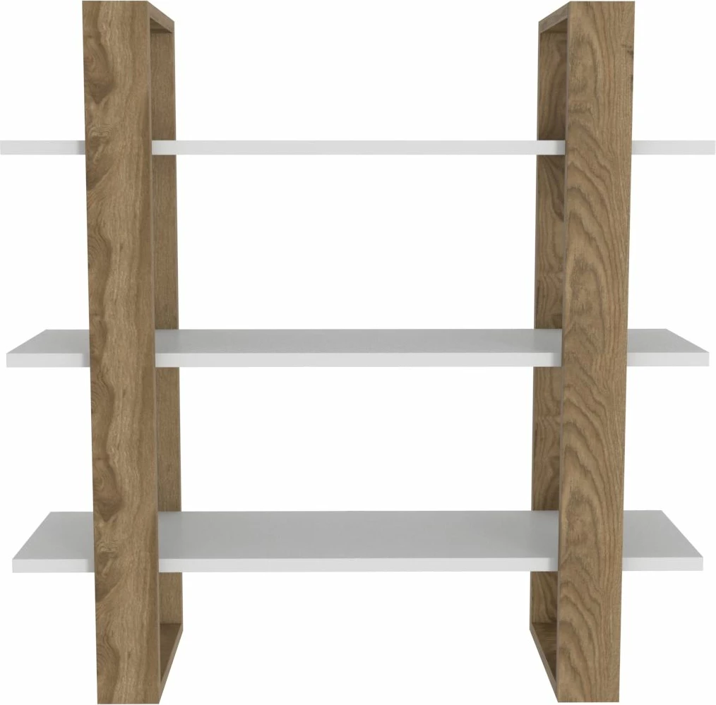 Raft muri Skye Decor, ngjyrë lisi oud, e bardhë