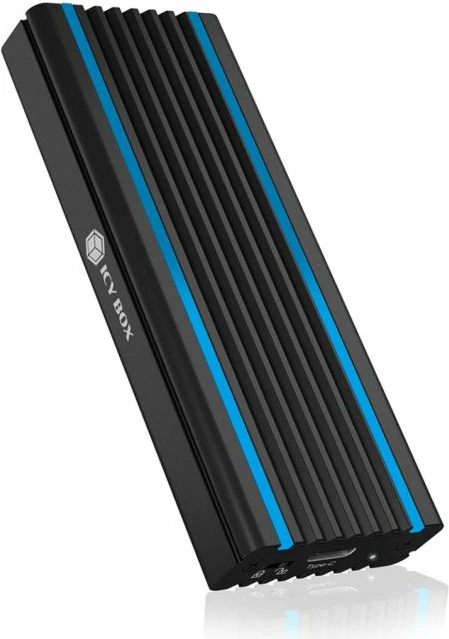 kuti ekstern për SSD M.2 NVMe ICYBOX IB-1824ML-C31, USB-C/USB-A, 10Gbps, 2230-2280, write protection, RGB, e zezë
