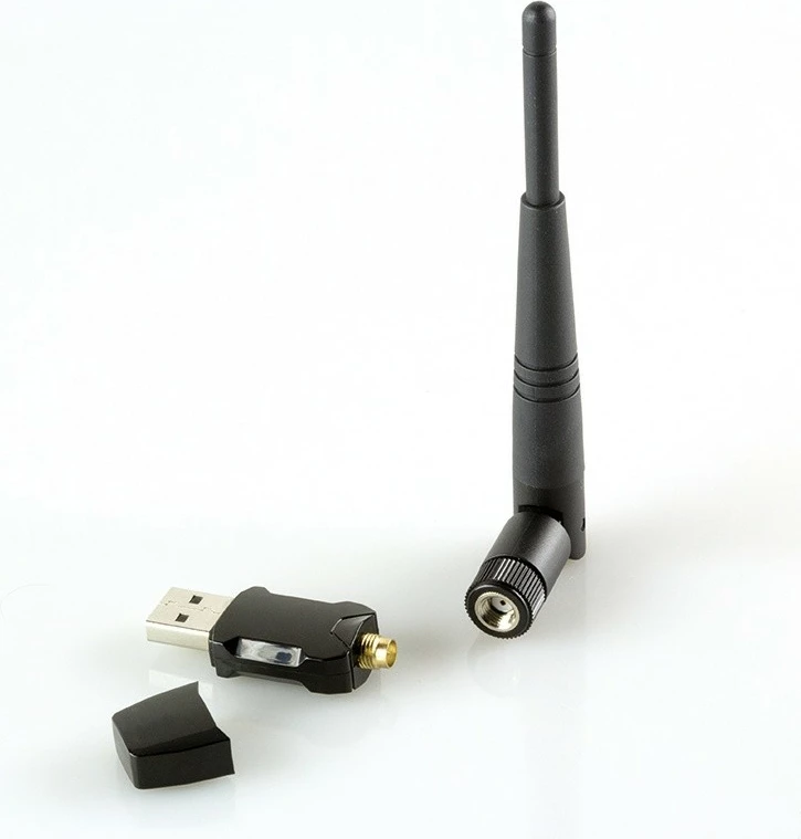 Adapter Wi-Fi LogiLink WL0238, USB 2.0, antenë e jashtme, i zi