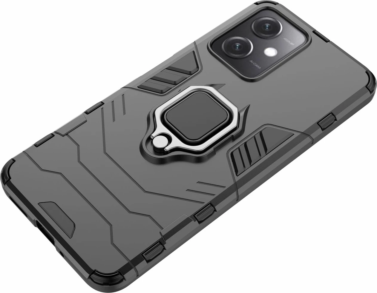 Mbështjellës Hurtel Ring Armor për Xiaomi Redmi Note 12 5G / Poco X5 5G, i zi