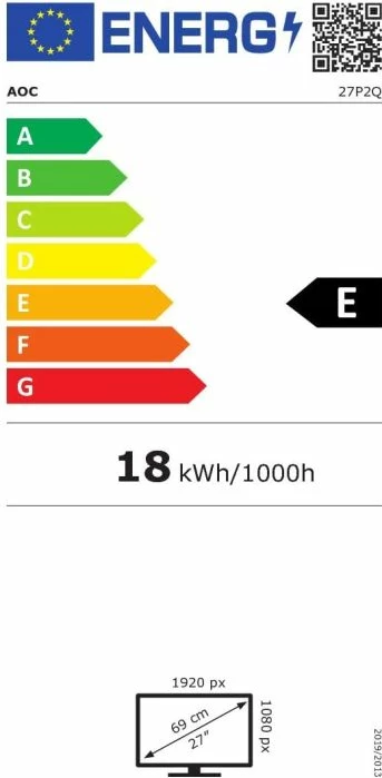 Monitor AOC 27P2Q 27" IPS FHD 75Hz me altoparlantë, i zi