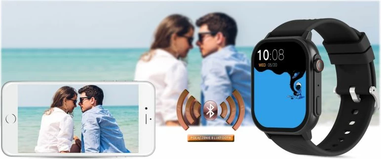 Smartwatch Gravity për meshkuj, e zezë