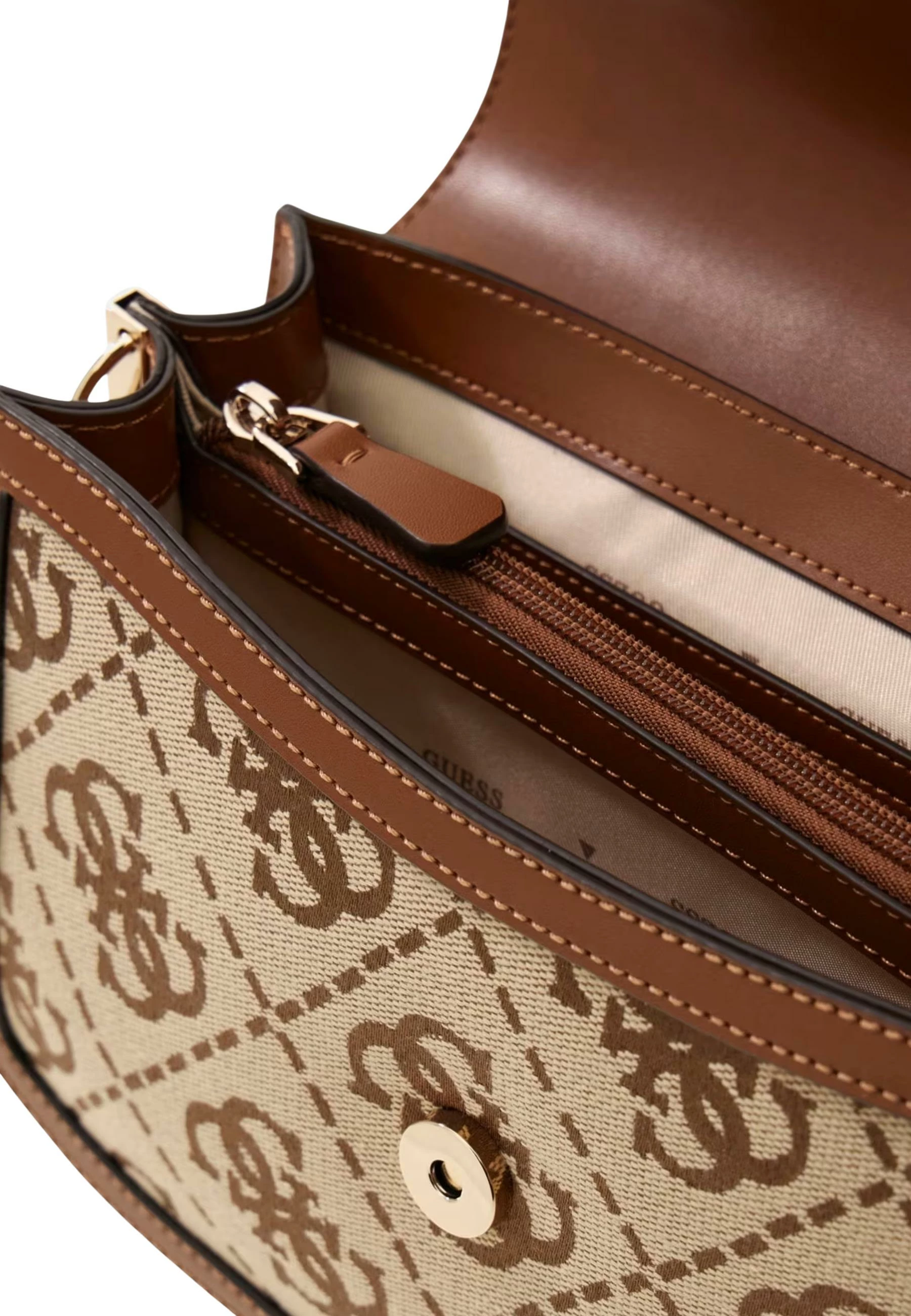 Çantë krahu Guess Audrey Logo SML GFRN HWJG97 55210 për femra, latte